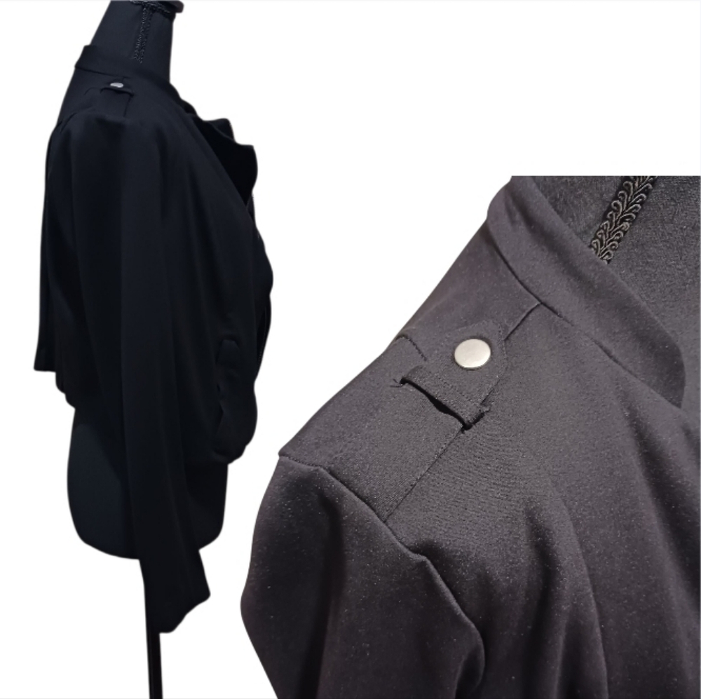 Torrid Zipper Detail Open Front Moto Jacket Streth Ponte - Picture 4 of 10